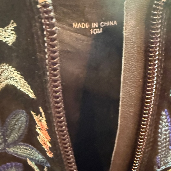 Rebecca Minkoff Floral Embroidered Ankle Boots Size 10 - Picture 11 of 12